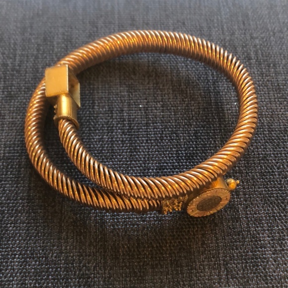 Vintage Jewelry - Victorian Wrap Around Gold Filled Bracelet Circle and Square Ends